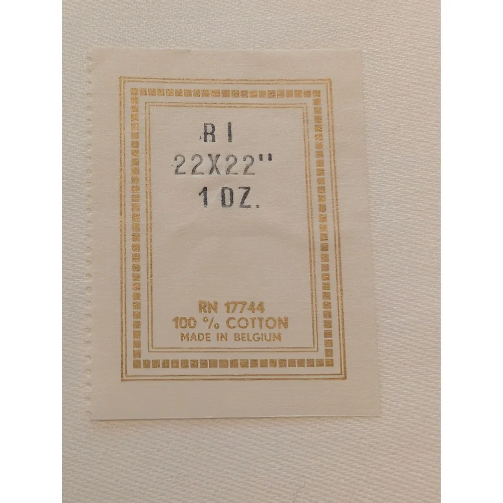 Rock Island Railroad Vintage Damask Linens White Belgium Cotton Railway Decor
